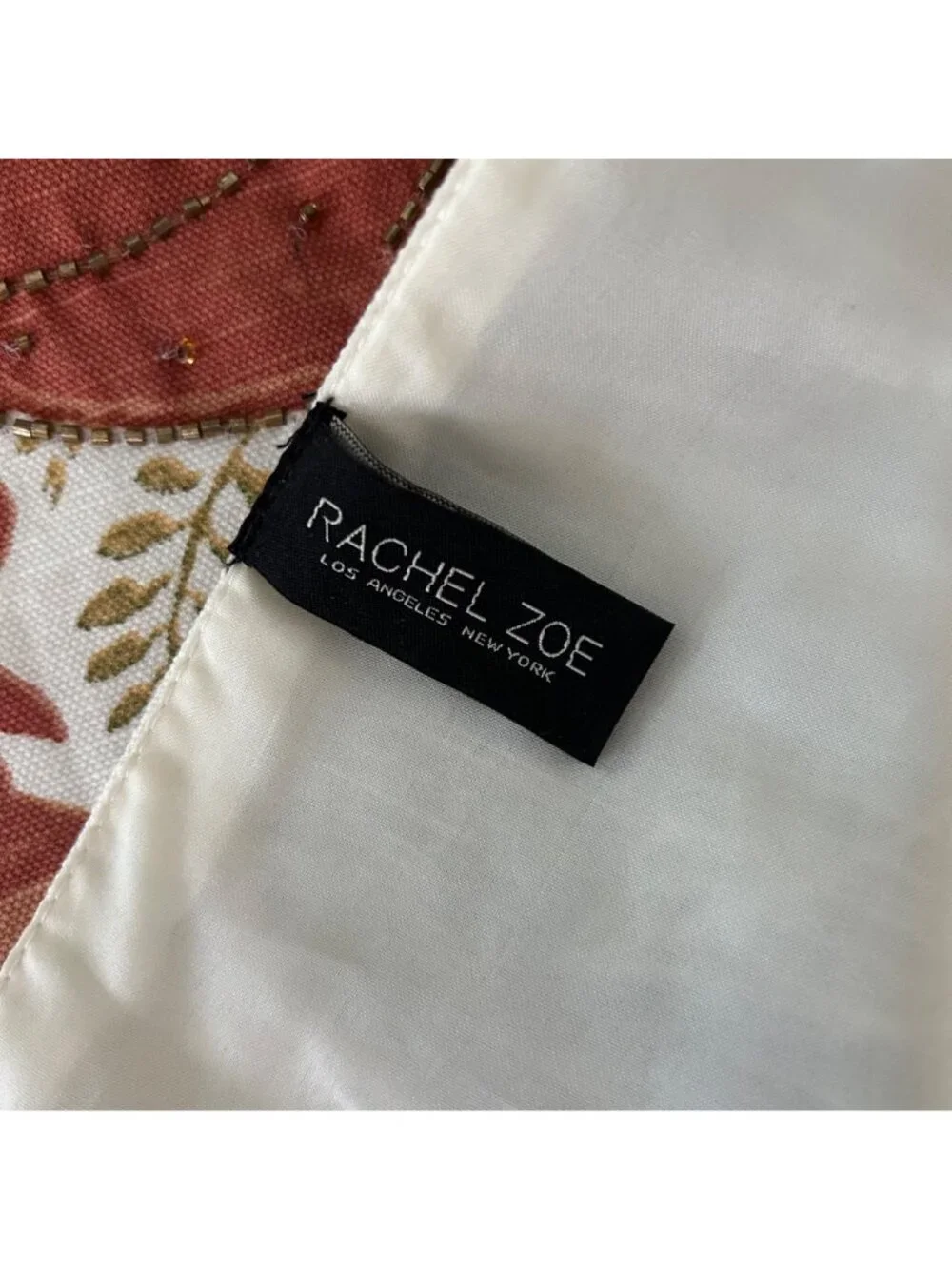 Rachel Zoe Table Runner Pumpkins Fall Autumn Festive Decor Beaded